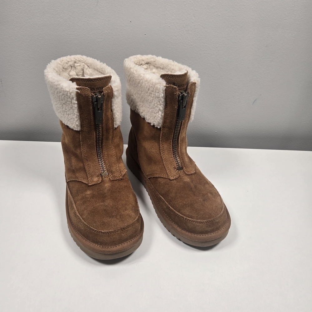Koolaburra Chestnut Boots with Plush White Lining